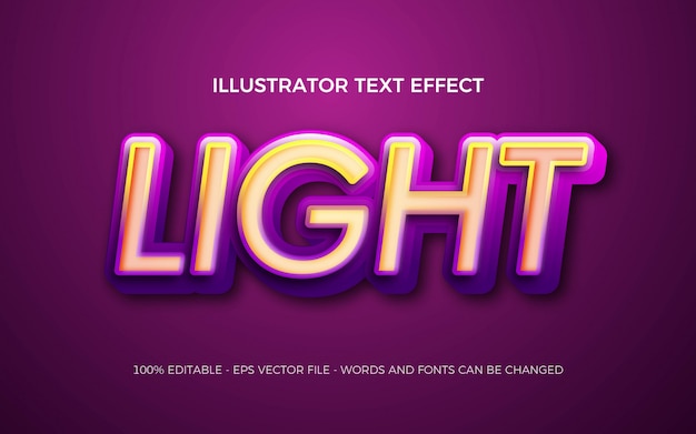 Hiệu ứng văn bản có thể chỉnh sửa, hình minh họa theo phong cách Light