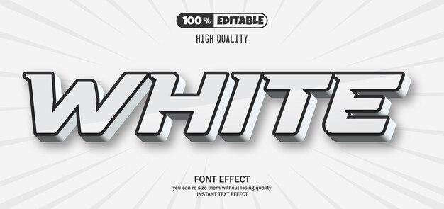 Hiệu ứng văn bản có thể chỉnh sửa màu trắng