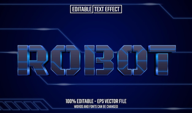 hiệu ứng văn bản có thể chỉnh sửa robot