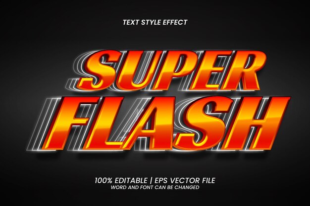 Hiệu ứng văn bản có thể chỉnh sửa Siêu đèn flash xếp chồng bóng phong cách trò chơi