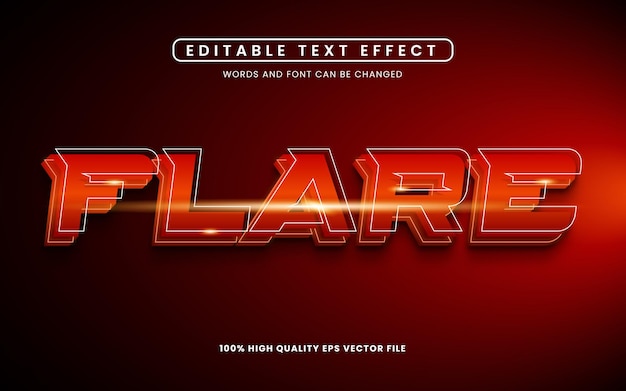 Hiệu ứng văn bản Flare có thể chỉnh sửa