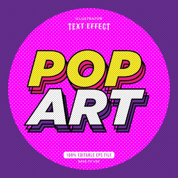 hiệu ứng văn bản pop art dint, kiểu văn bản, văn bản có thể chỉnh sửa