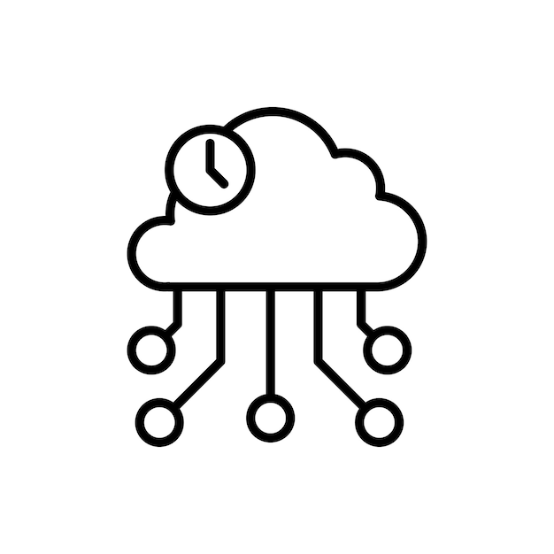 High server uptime icon set Network reliability with high server and uptime vector symbol in a black filled and outlined style Operational stability with support and service symbol sign