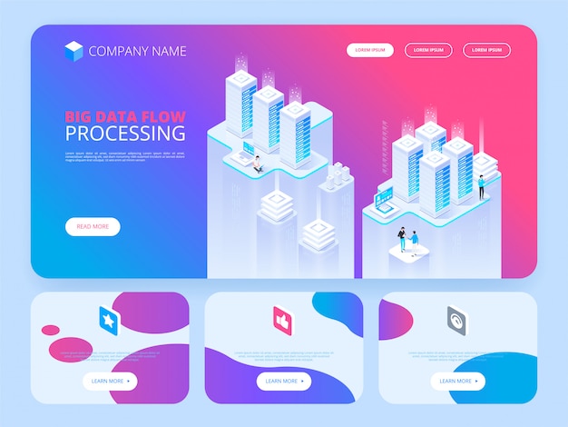 high technology concept. data center, processing big data