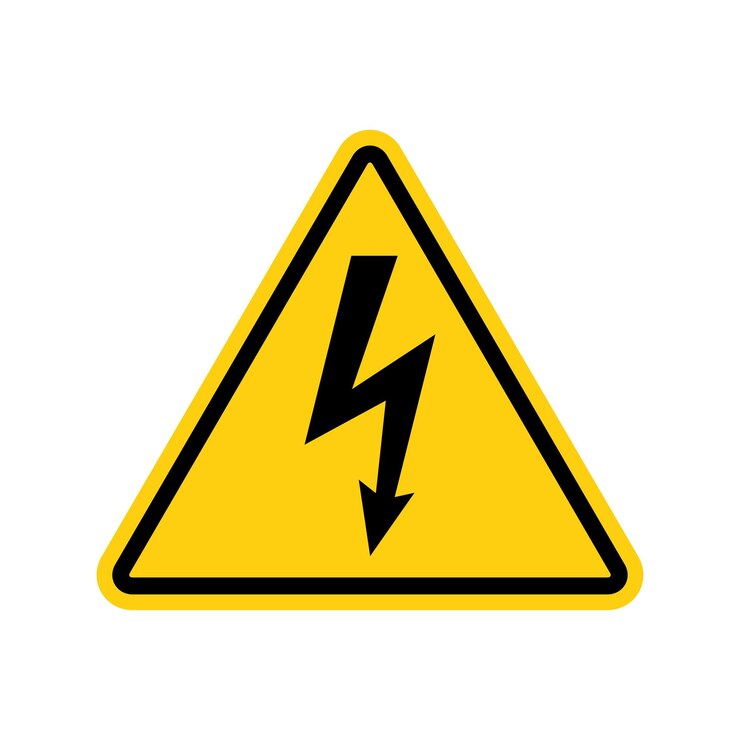 Vector high voltage warning sign danger high voltage symbol