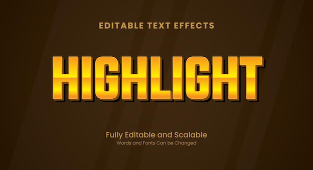 Highlight text effect