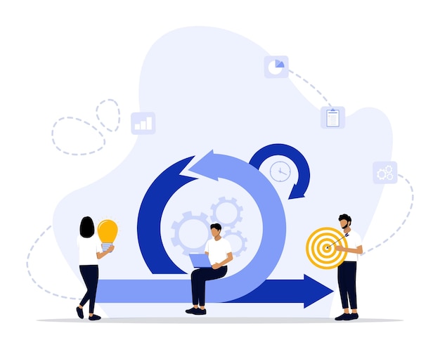 Hình ảnh minh họa khái niệm phương pháp Scrum