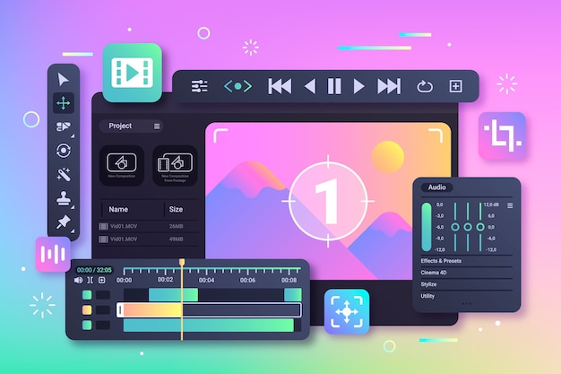 Hình ảnh minh họa phần mềm chỉnh sửa gradient