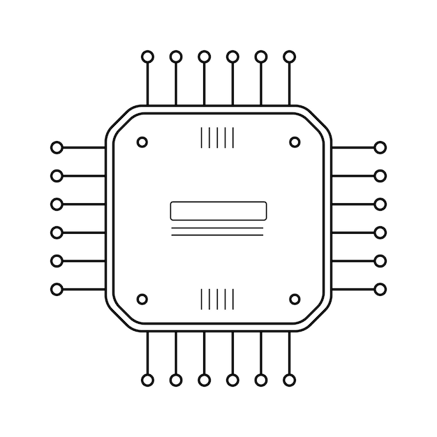 Hình ảnh minh họa vector của Vi mạch tuyến tính