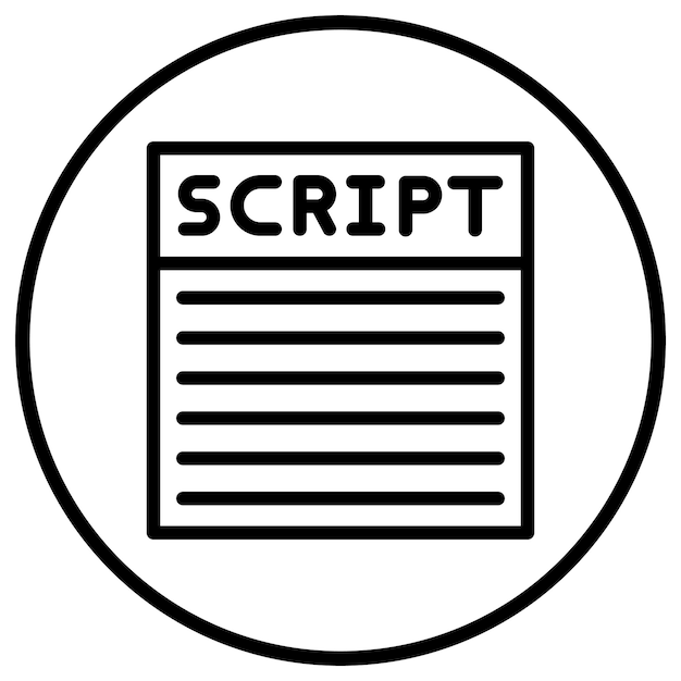 Hình minh họa thiết kế biểu tượng Vector Script