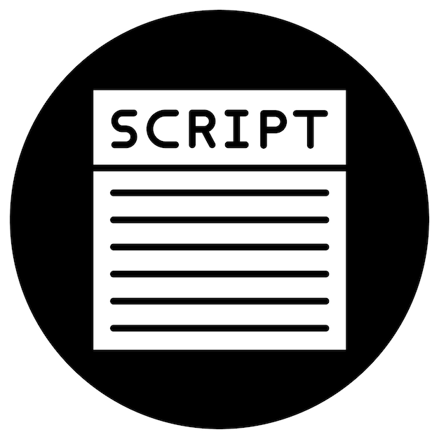 Hình minh họa thiết kế biểu tượng Vector Script