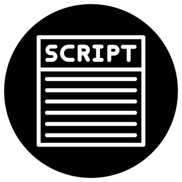 Hình minh họa thiết kế biểu tượng Vector Script