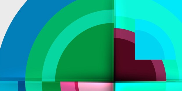 Hình minh họa vector các vòng tròn techno và bán nguyệt cho trang đích hình minh họa sách banner hình nền hình nền