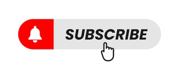 Hình minh họa vector nút Đăng ký Youtube màu đỏ