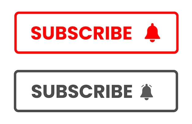 Hình minh họa vector nút Đăng ký Youtube màu đỏ