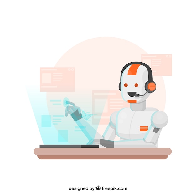 Hình nền robot phẳng