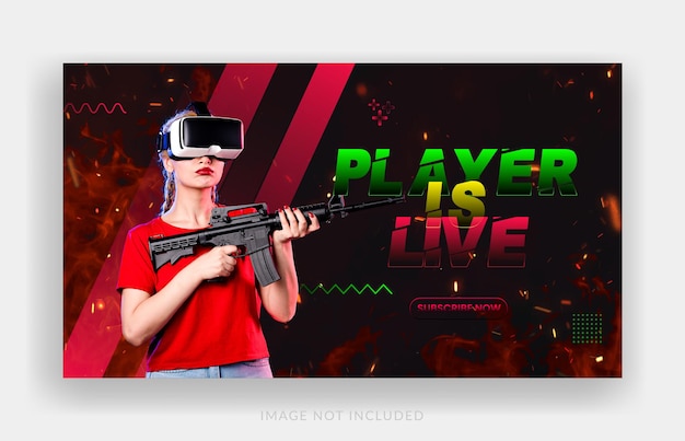 Hình thu nhỏ kênh youtube và thiết kế banner web chủ đề đánh giá trò chơi