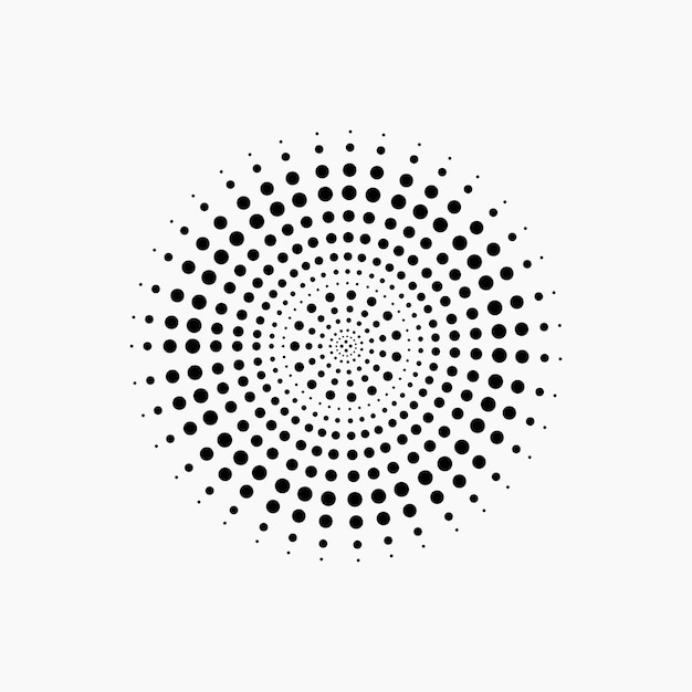 Hình tròn Halftone đen