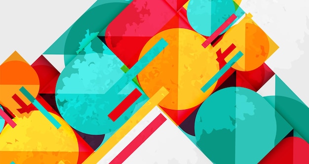 Hình vuông, hình tròn và hình tam giác cùng họa tiết dạng hạt Vector minh họa cho hình nền banner trang đích minh họa sách
