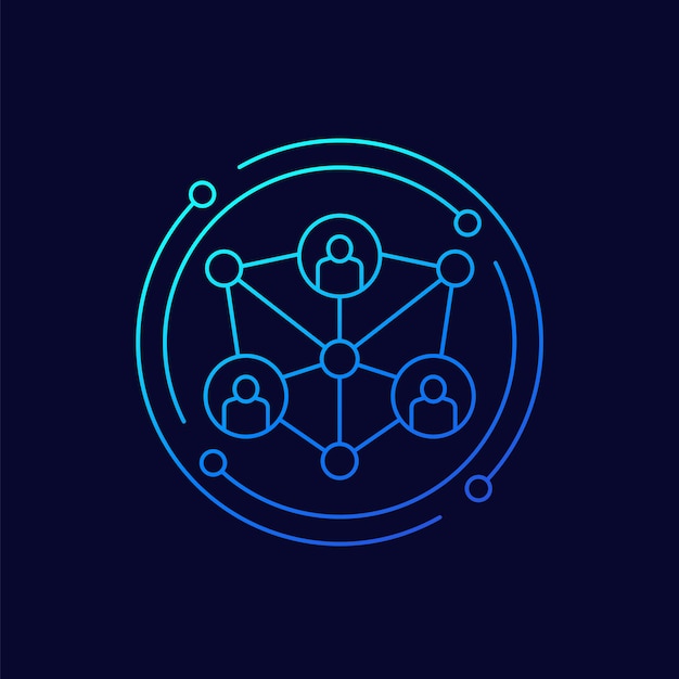 Holacracy line icon for web