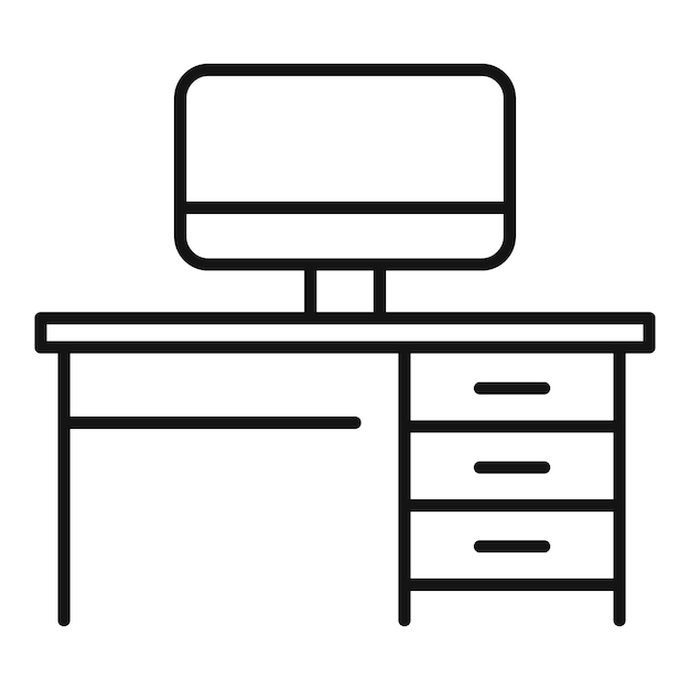 home office distance icon outline home office distance vector icon for web design isolated on white background