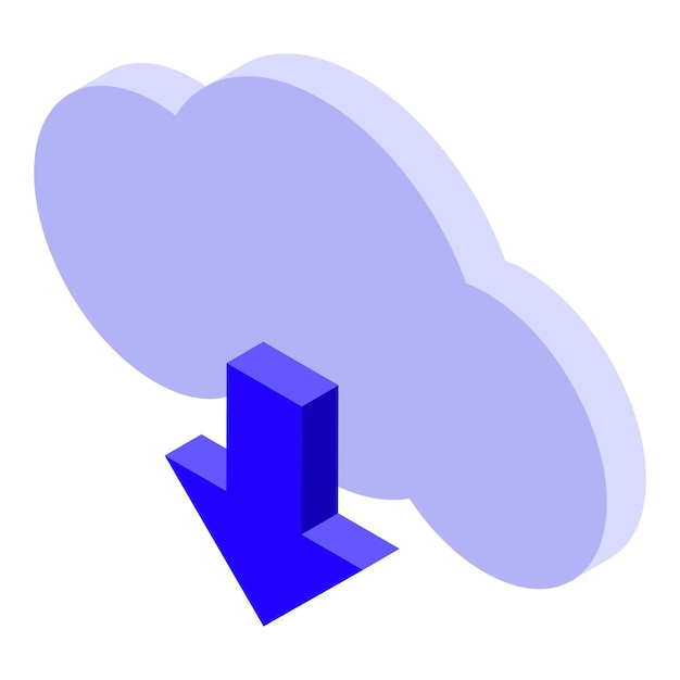 home office upload cloud icon isometric of home office upload cloud vector icon for web design isolated on white background