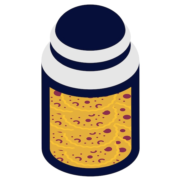 homemade cookies in jar isometric concept chocolate chip biscuits vector icon design bakery and bake