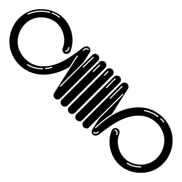 hook metal spring icon simple illustration of hook metal spring vector icon for web design isolated on white background