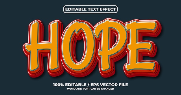 Hope text effect style