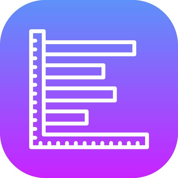 Horizontal Bar Chart vector icon illustration of Infographics iconset