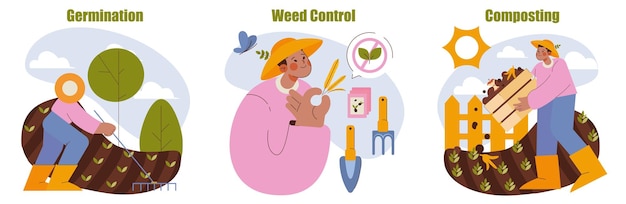 Horticulture Flat Vector Illustration