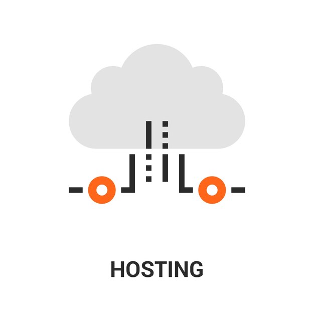 Hosting icon concept