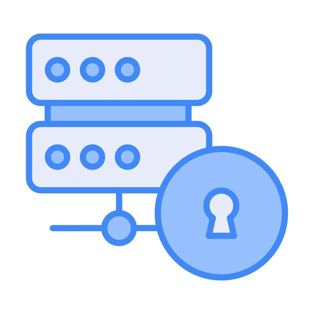 Hosting server icon for web and mobile Web hosting icon database symbol security icon