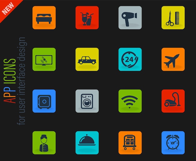 Hotel simply icons