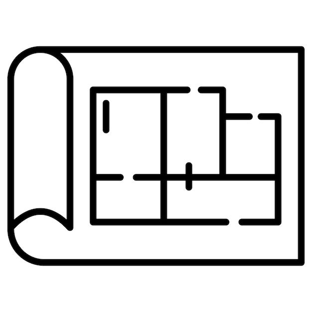 House Blueprint Vector Illustration