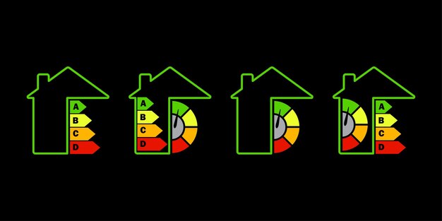 House energy saving. Vector illustration.