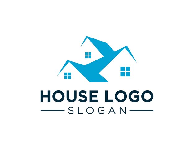 House logo design created using the Corel Draw 2018 application with a white background