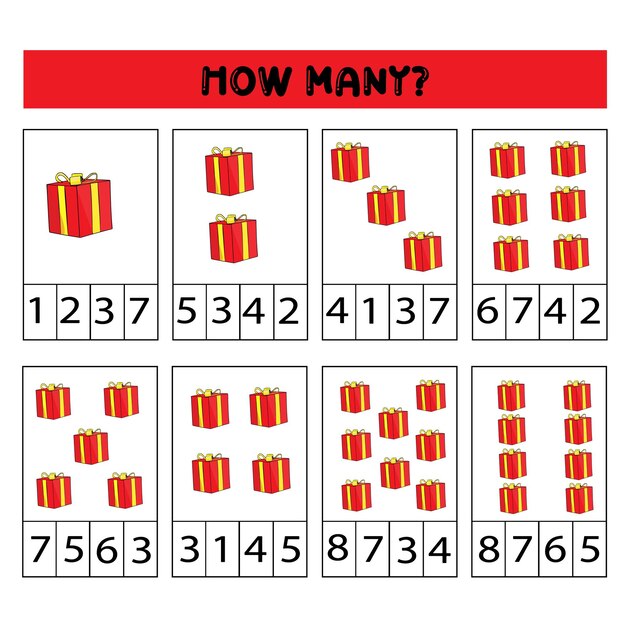 How many Count how many objects are hidden in the picture How many objects are in the picture Vector illustration