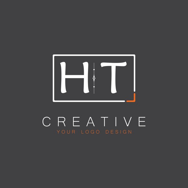 ht initial monogram logo for creative with square style design