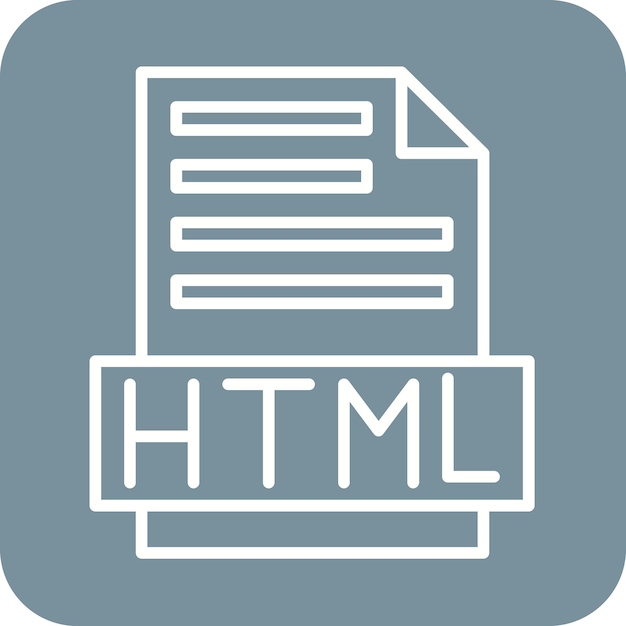 html file vector icon can be used for coding and development iconset