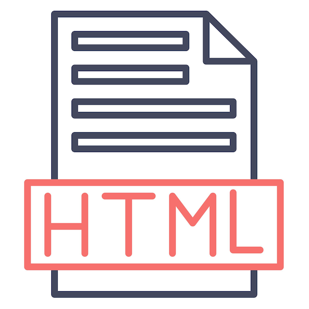 HTML File Vector Illustration Style