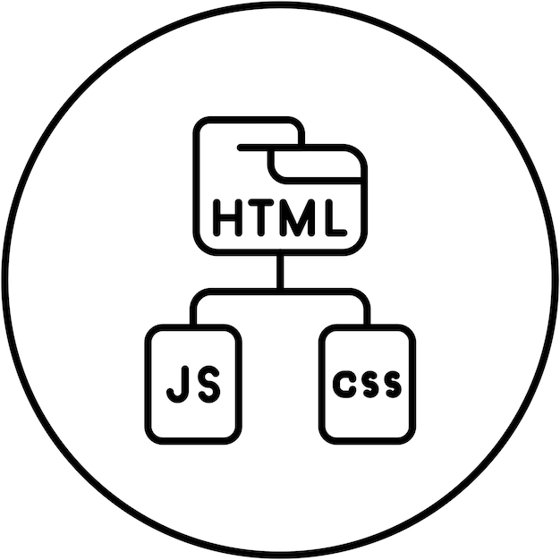 html js css icon vector image can be used for media agency