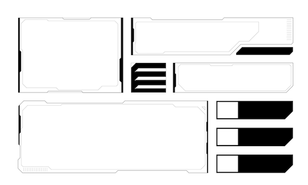hud frames futuristic modern user interface elements