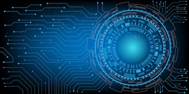 HUD futuristic background vector for technology and finance concept and education future premium