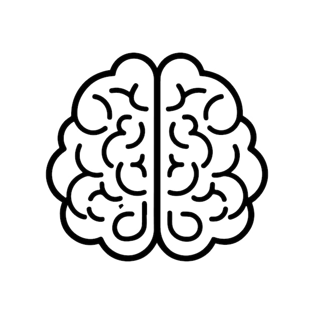 Human brain icon vector illustration