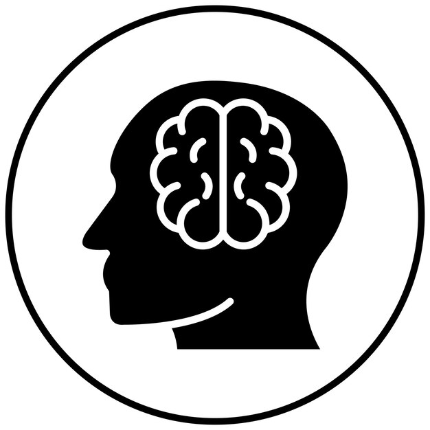 Human Brain vector icon Can be used for Biometrics iconset
