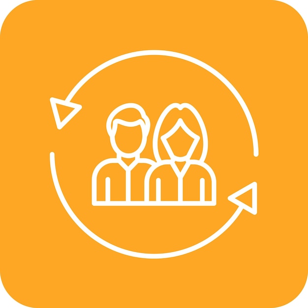 human resource icon vector image can be used for project management