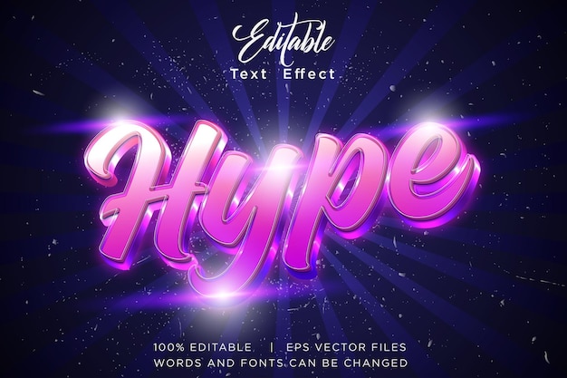 hype text effect mockup template