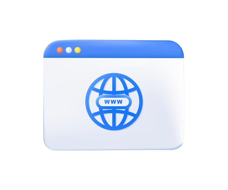 Vector hypertext transfer protocol concept http data web page web browser internet communication 3d vector