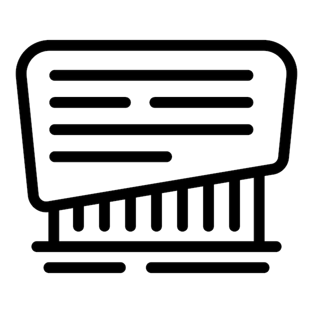 Ice skating venue icon outline vector Winter hockey area